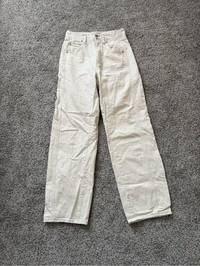 We The Free Off-White High-Rise Straight Jeans